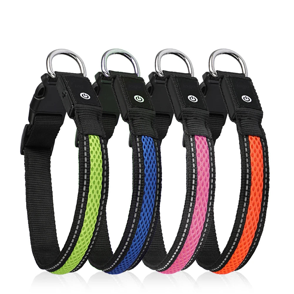 Stylish Flashing Glow Necklace Waterproof Reflective Pet Dog Accessories