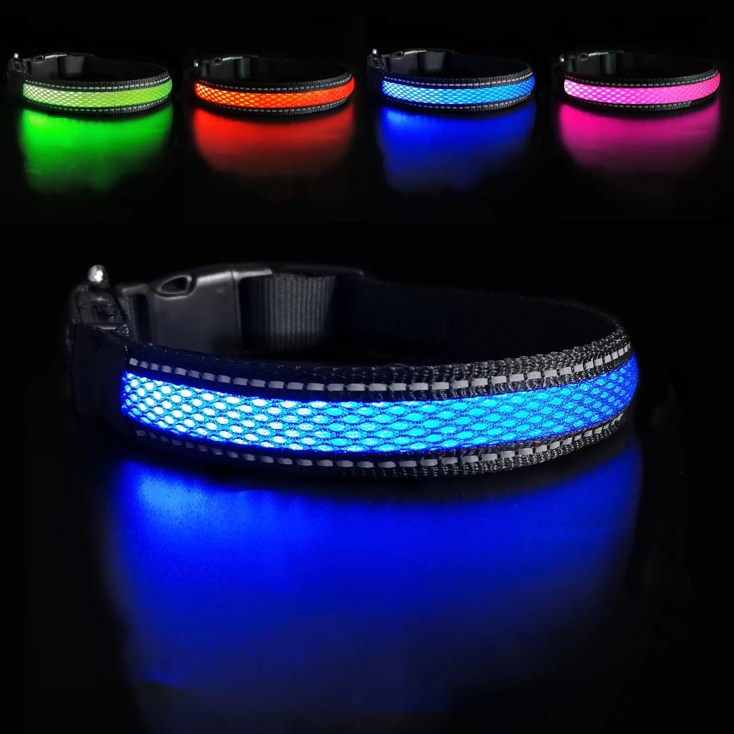 LED Night Safety Nylon Dog Collar