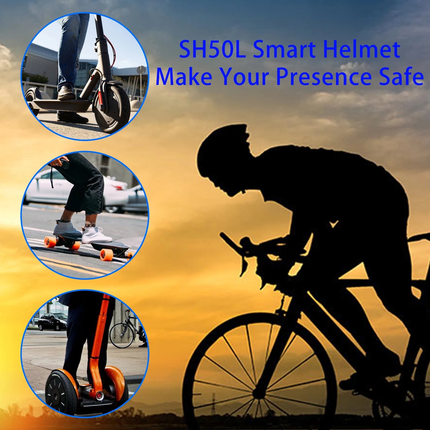 Urban Cycling Helmet With Back Lights