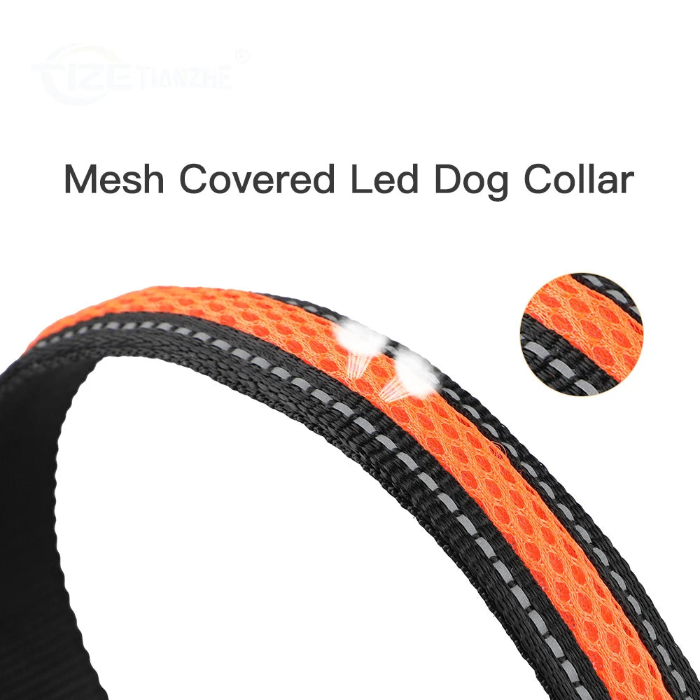 Stylish Flashing Glow Necklace Waterproof Reflective Pet Dog Accessories