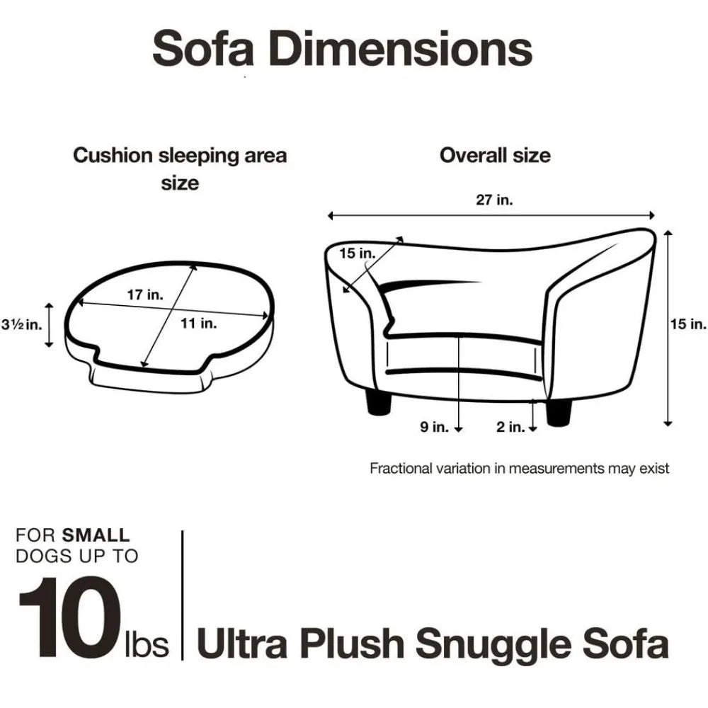 Plush Pet Snuggle Sofa Bed