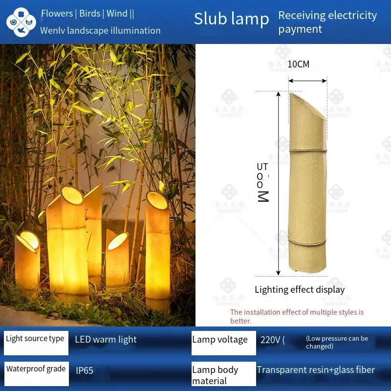 LED solar outdoor decoration waterproof villa garden light park light simulation bamboo garden decoration landscape lights