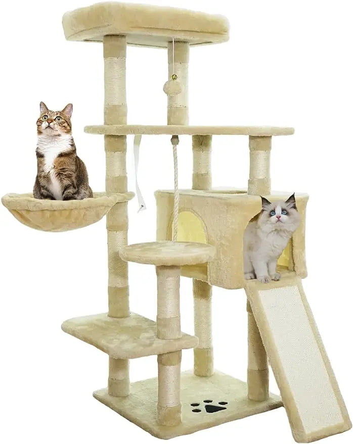 Cat Tree Tower for Indoor Cats, 50inches Multi-Level Cat Condo with Sisal Scratching Posts