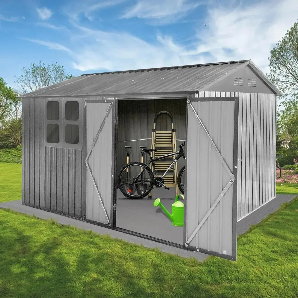 Outdoor Storage Shed with Windows