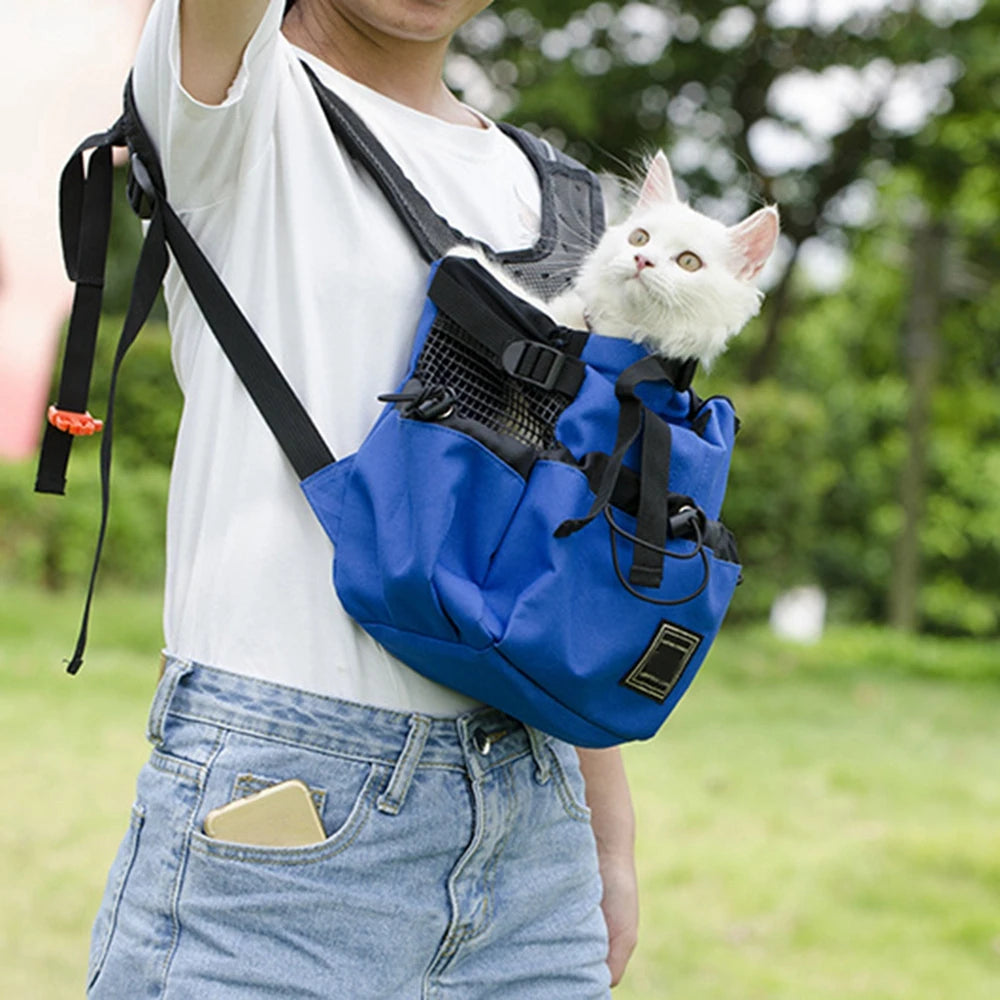 Breathable Shoulder Handle Pet Mesh Backpack For Small To Medium Pets