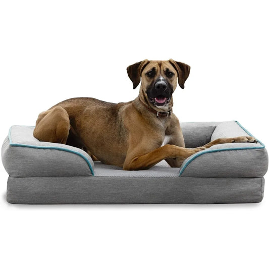 Supportive Memory Foam Pet Couch Bed With Removable Washable Cover