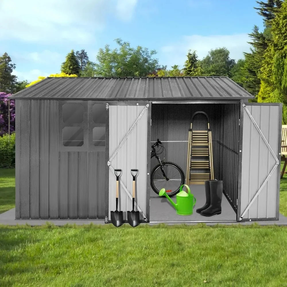 Outdoor Storage Shed with Windows