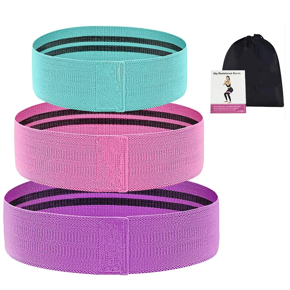 3pcs Hip Resistance Bands Expander Elastic Band Exercise Elastic Bands