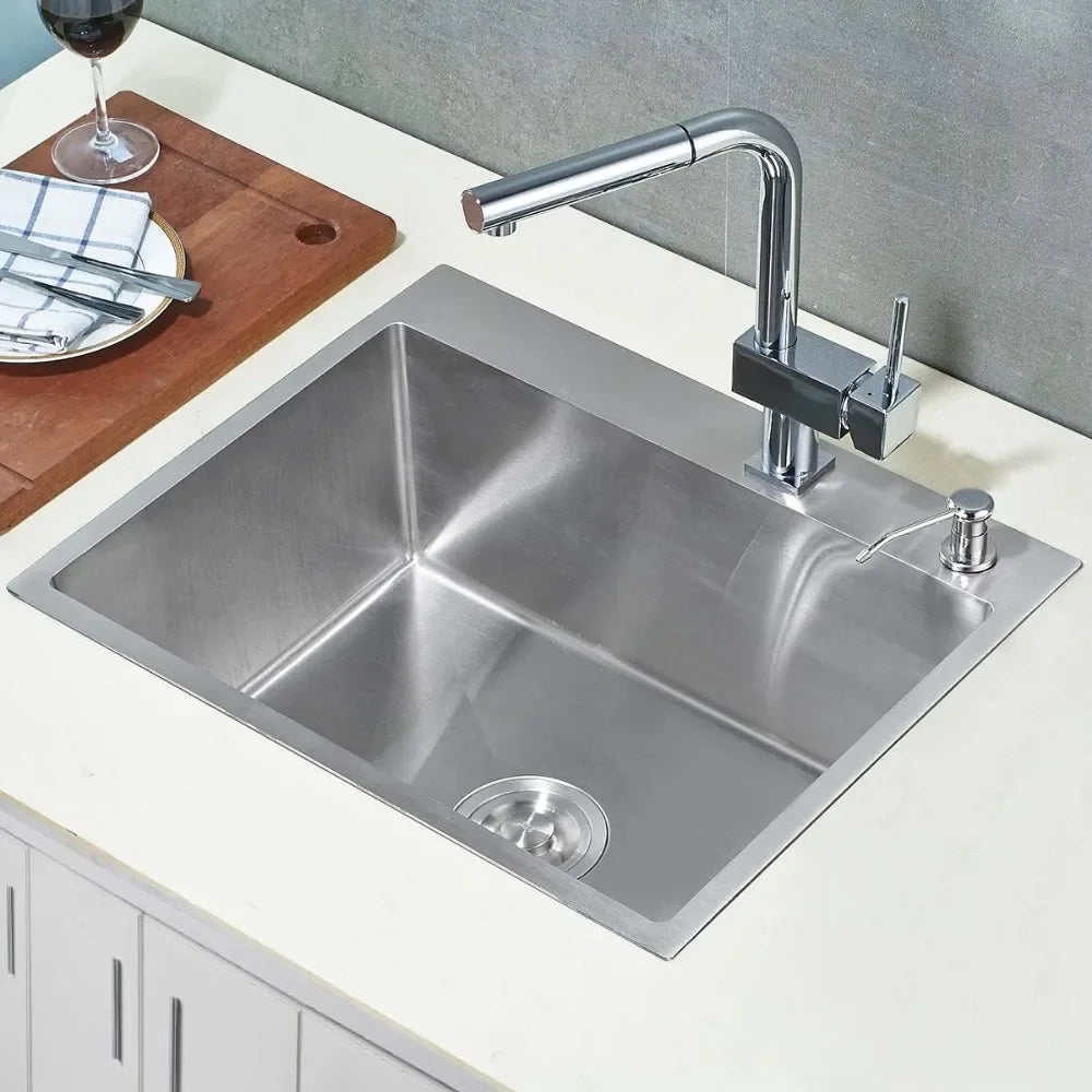 Kitchen Sink With Drain Assembly (No Faucet)