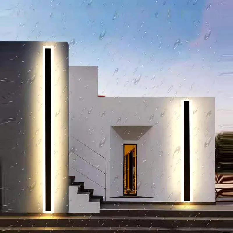 Modern Waterproof outdoor Long Strip LED wall lamps