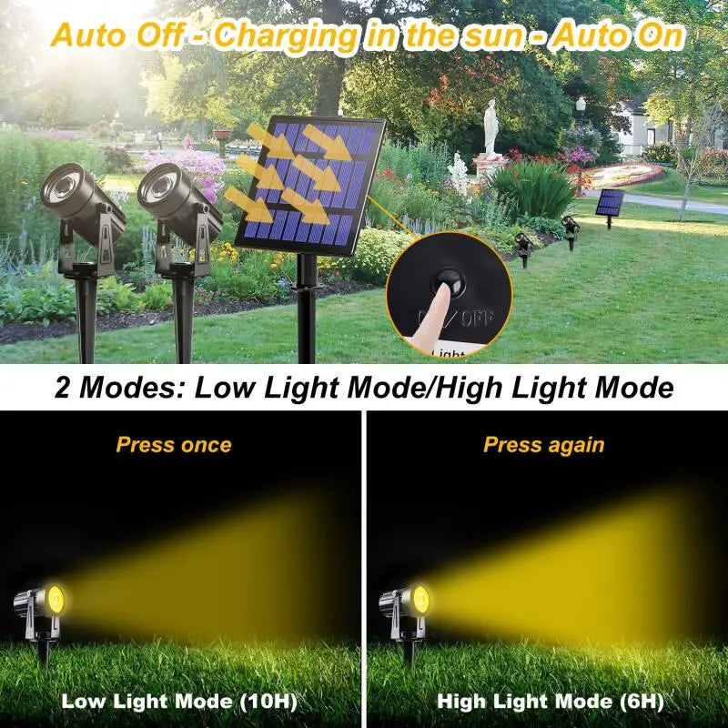 3000K/6000K Solar LED Light Outdoor Solar Spotlight Solar Garden Light Outdoor IP65 Waterproof Solar Power Light Wall Light