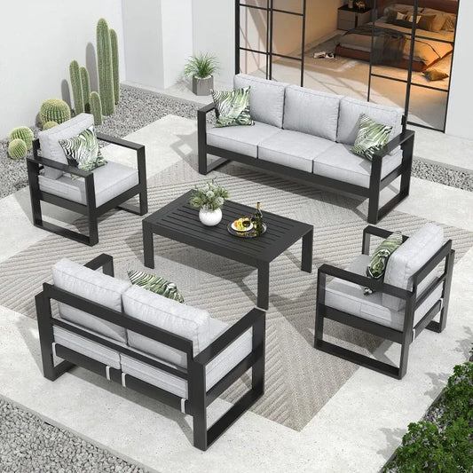 Outdoor Aluminum Furniture Set - 5 Pieces