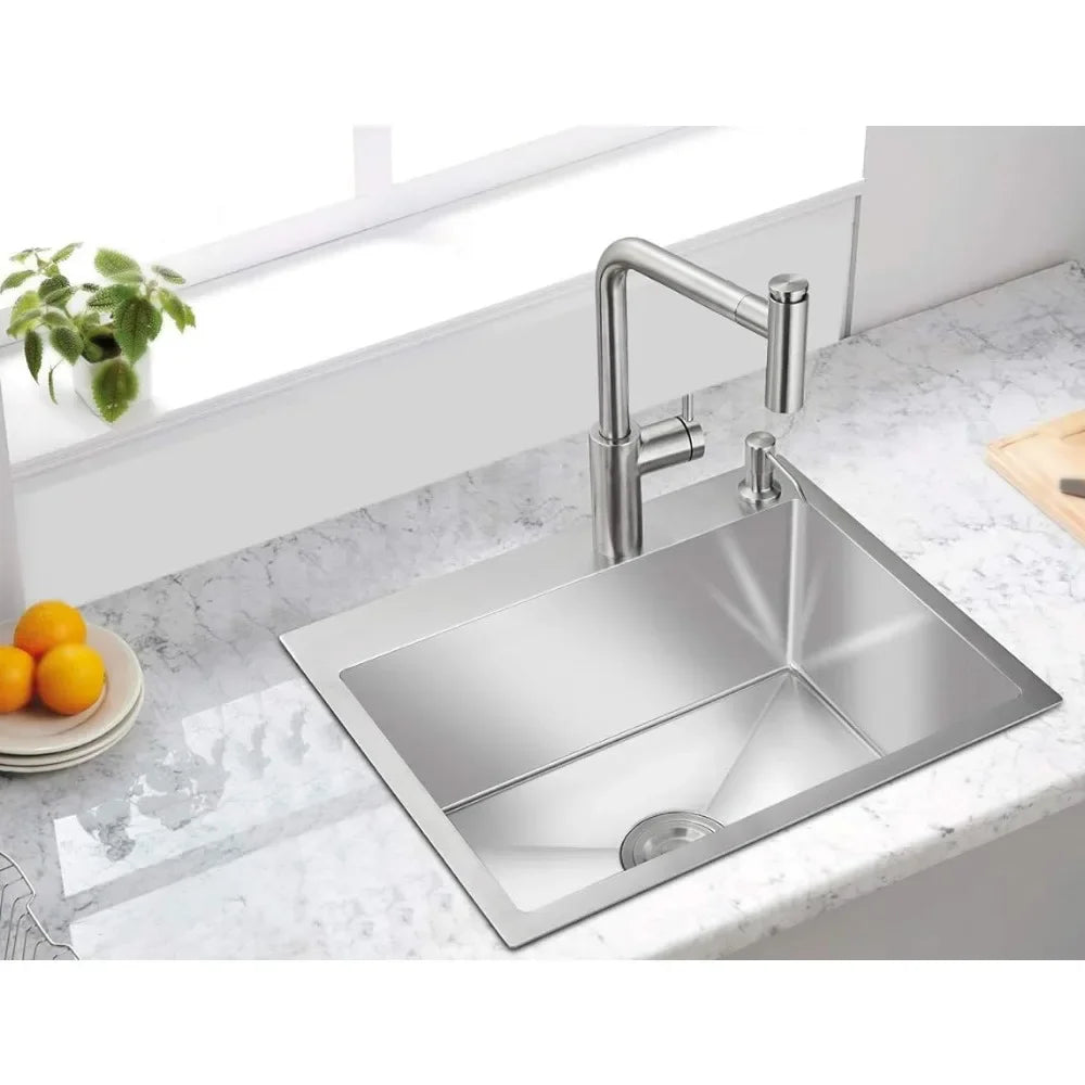 Kitchen Sink With Drain Assembly (No Faucet)