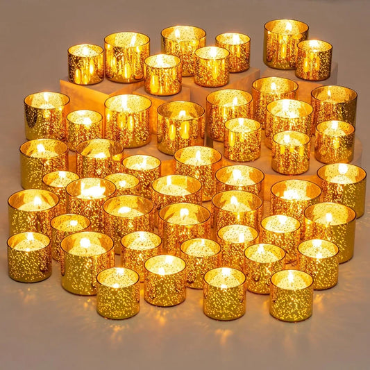 Set Of 48 Centerpiece Glass Candle Holders