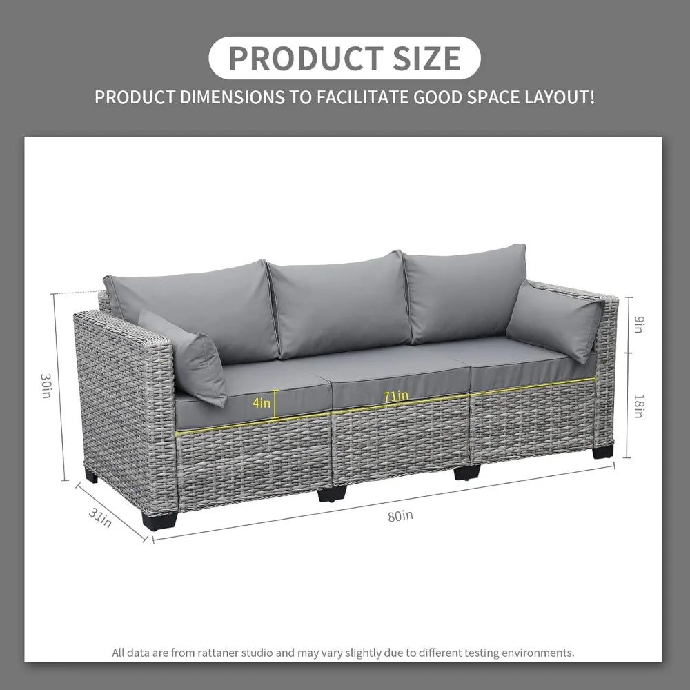 3-seat Sofa with Waterproof Cover