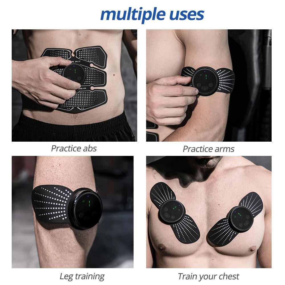 Electric Muscle Stimulator Pad Massager Abdominal EMS Hip Trainer Fitness Buttock Shaper Wireless Weight Loss Vibrator Body Slim