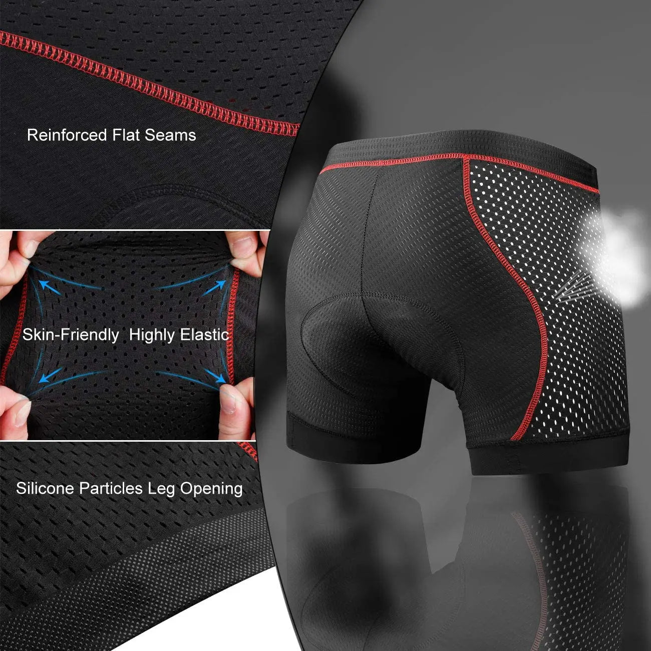 Breathable Cycling Underwear With 5D Gel Pad