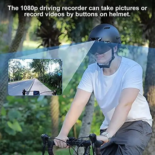 Unisex Adult Helmet With 1080 60fps Sports Camera