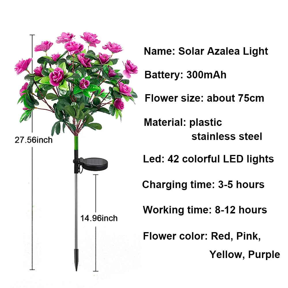 DecorativeLED Azalea Solar Flowers Lights