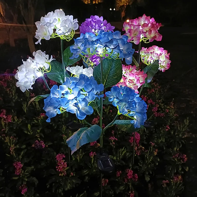 Decorative LED Hydrangea Flower Solar Lights