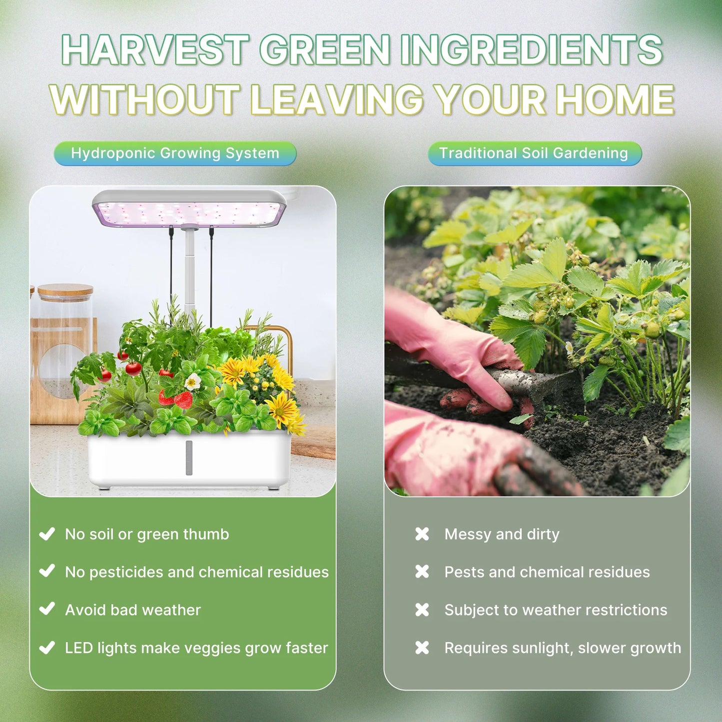 Hydroponic Growing System For Indoor Herbs And Plants