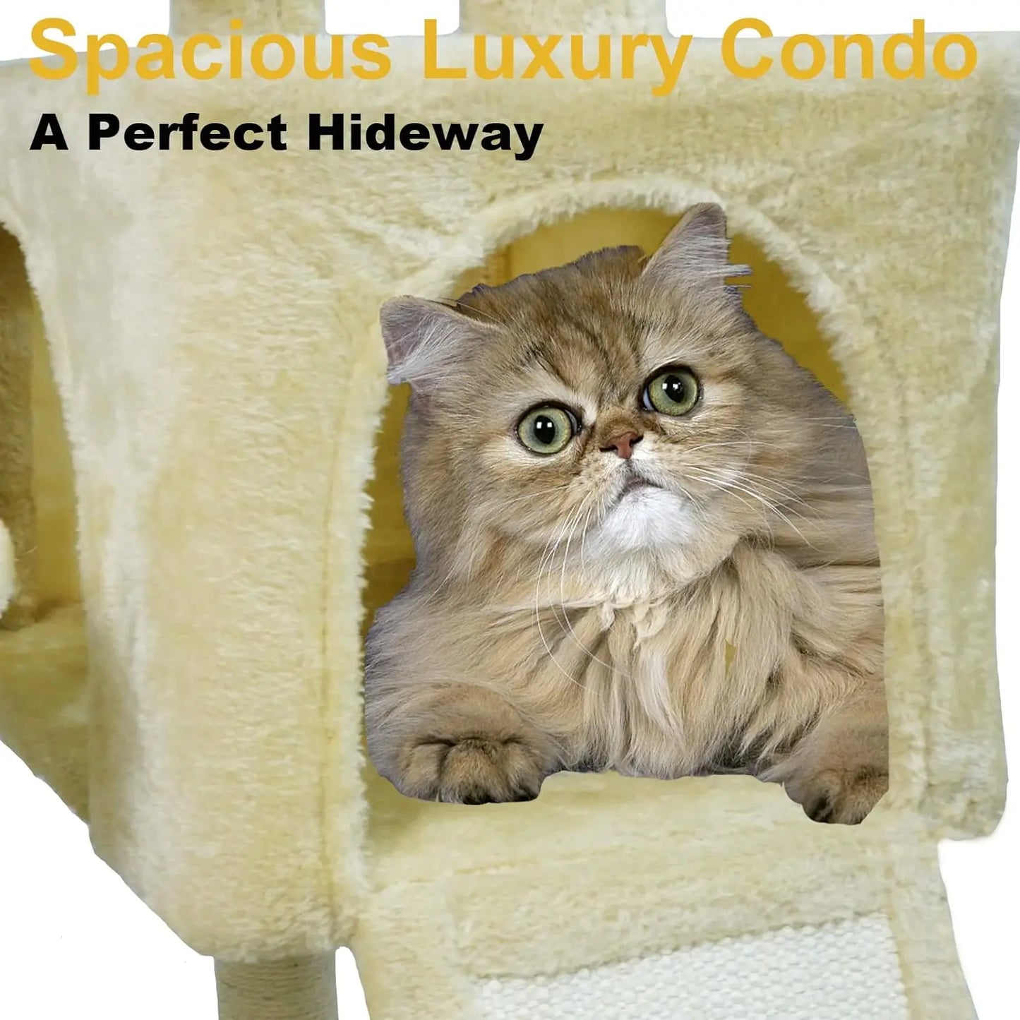 Cat Tree Tower for Indoor Cats, 50inches Multi-Level Cat Condo with Sisal Scratching Posts