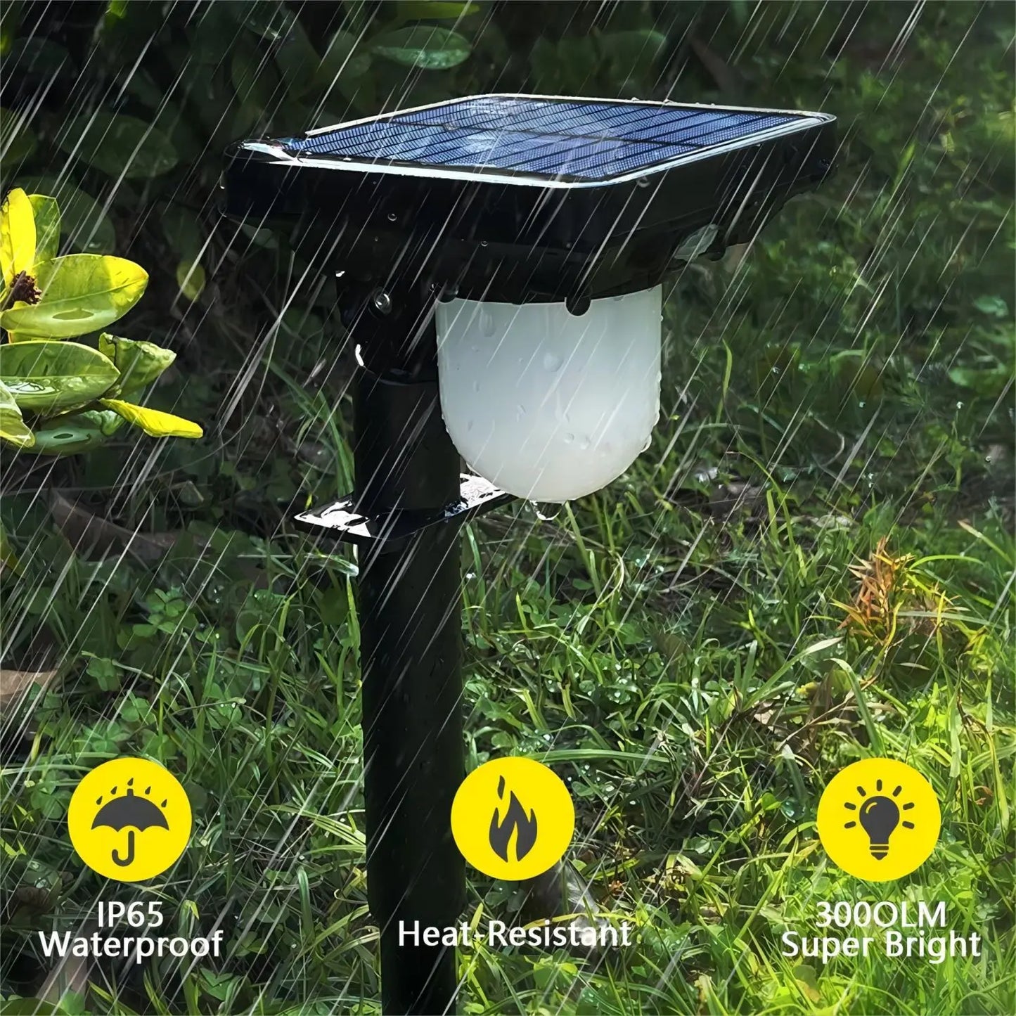 Solar Powered Waterproof Motion Sensor Pathway Light