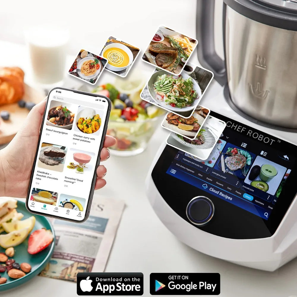 Food Processor, All-In-One Multicooker and Cooking Robot with Guided Recipes