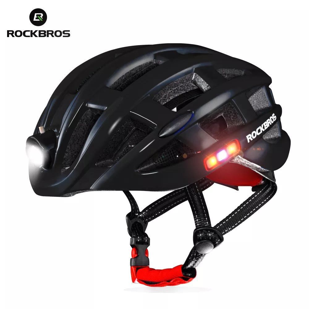 Waterproof Light Bicycle Helmet Waterproof With USB Charge Cycling Helmet Intergrally-molded MTB