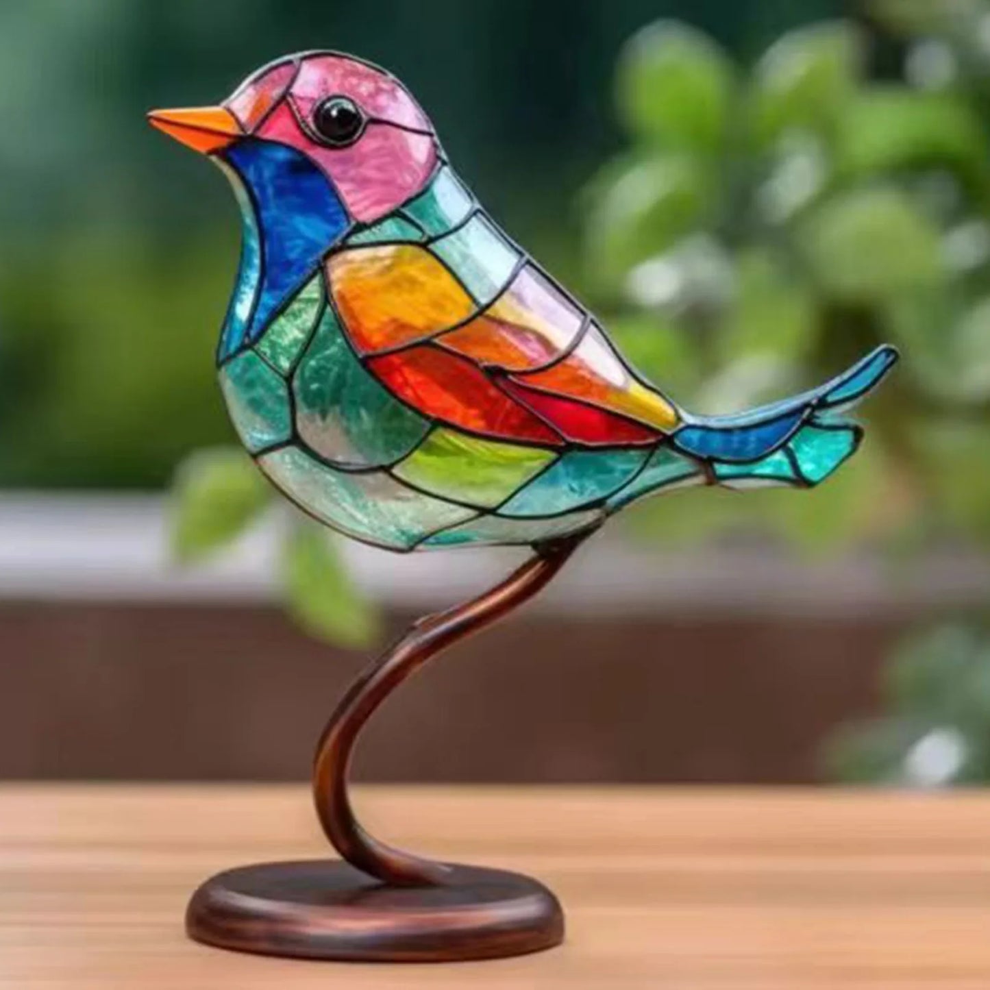 Coloful Birds Sculpture Art Craft Desktop Birds Ornaments Figurine Animal Interior Art Decor For Home Office Study