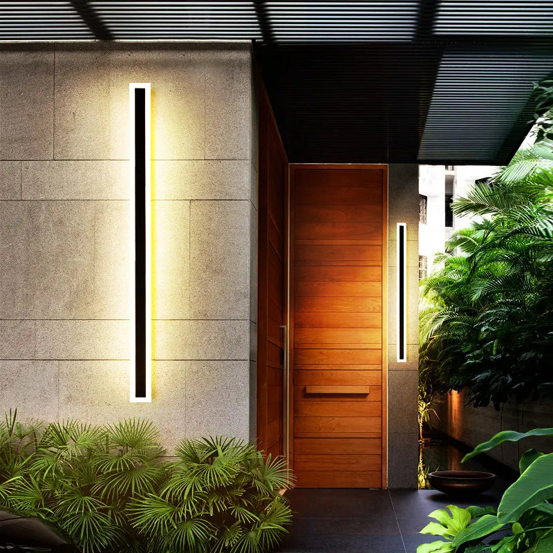 Modern Waterproof outdoor Long Strip LED wall lamps