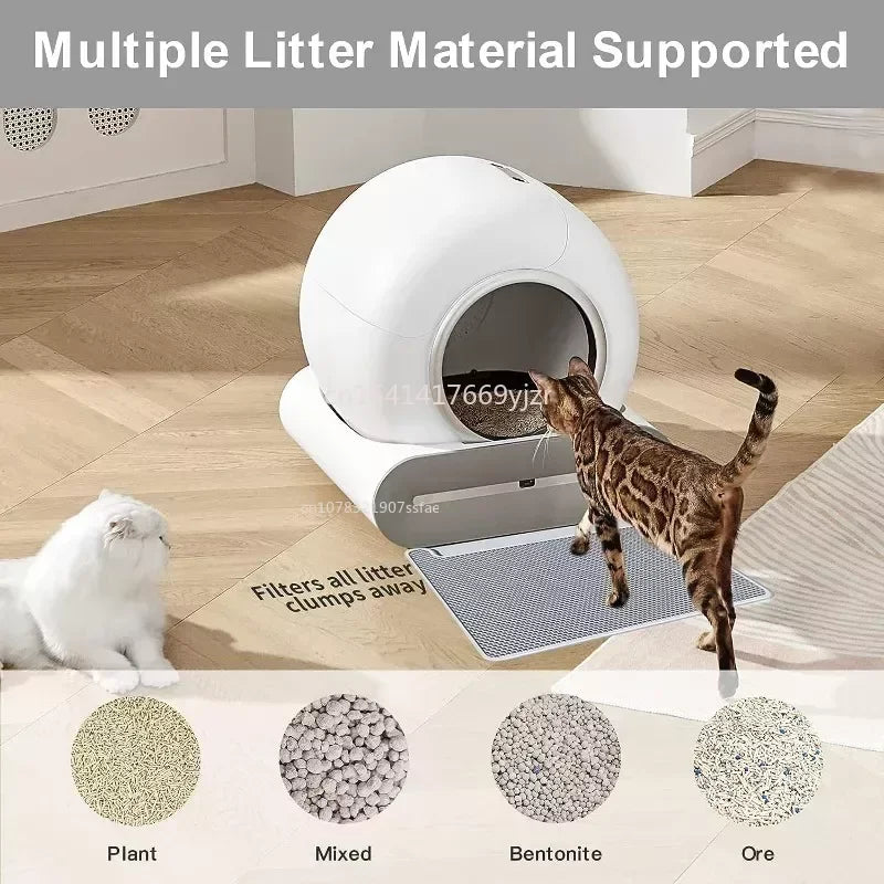 Automatic Self Cleaning Cat Litter Box With Full Enclosure