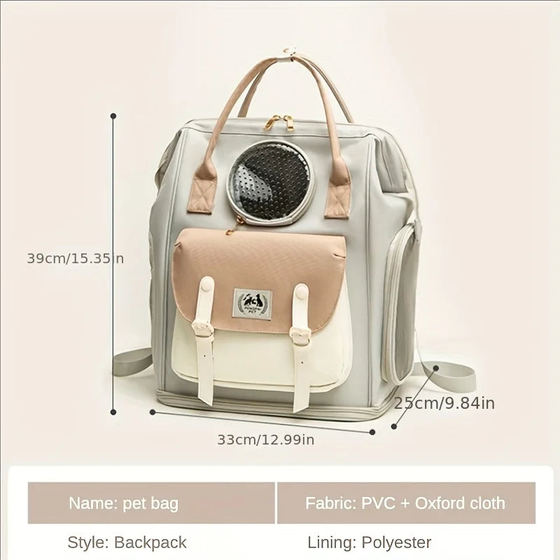 Breathable Cat Carrier Backpack - Ideal for Outdoor Adventures and Travel with Your Feline Friend