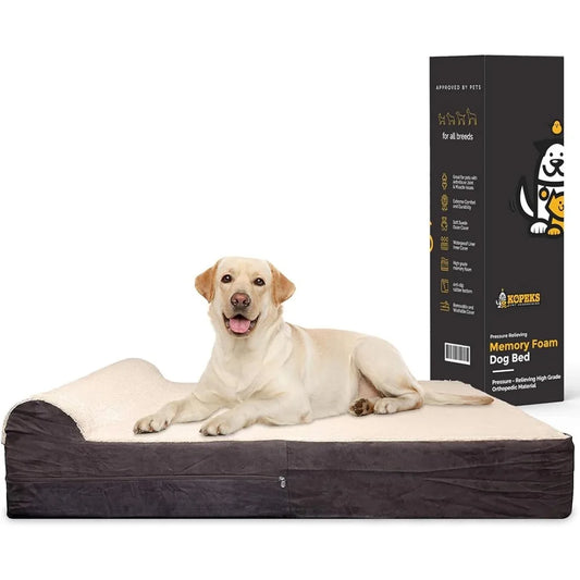 7-inch Thick Memory Foam Pet Bed With Pillow With Removable Big Cushion